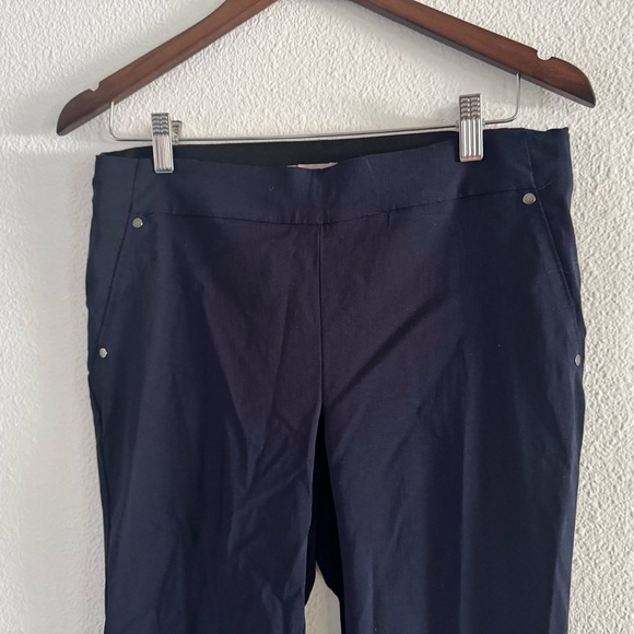 Maurices Bengaline Pull On Ankle Pants Navy Size Medium Short - Picture 2 of 8
